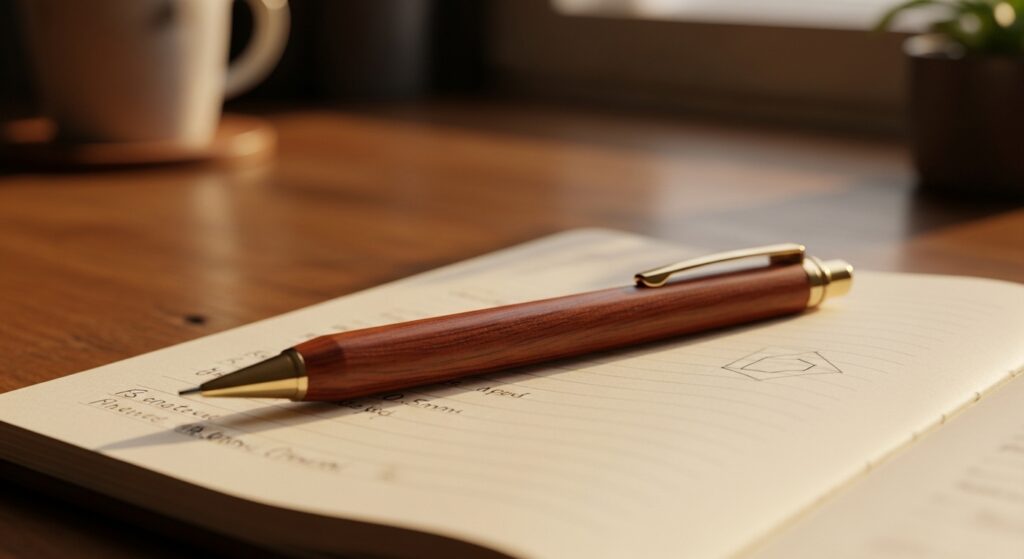 木軸シャーペンのイメージ図