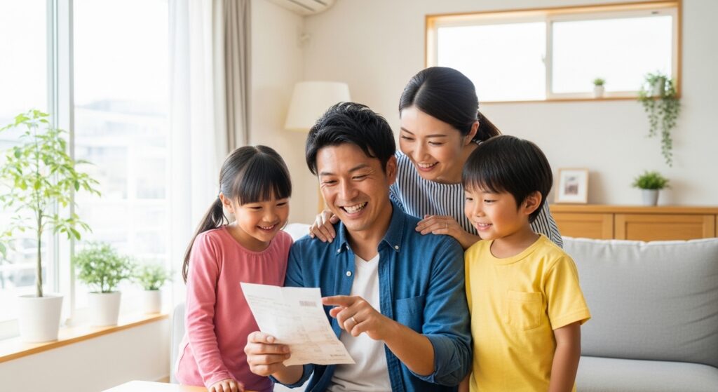 ガス代が下がって喜ぶ家族