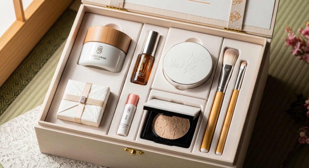 母の日に贈るコスメや美容グッズのギフトイメージ