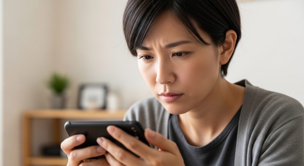 スマホで電気料金プランを比較して節約を検討しているイメージ