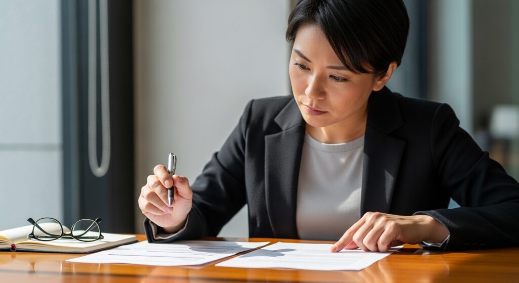 自賠責保険と任意保険を比較して検討しているイメージ