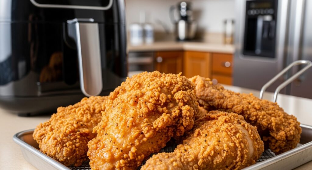 ノンフライヤーで作ったサクサクの唐揚げのイメージ