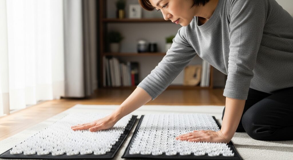 シャクティマットはどちらがいいのか比較する日本人イメージ