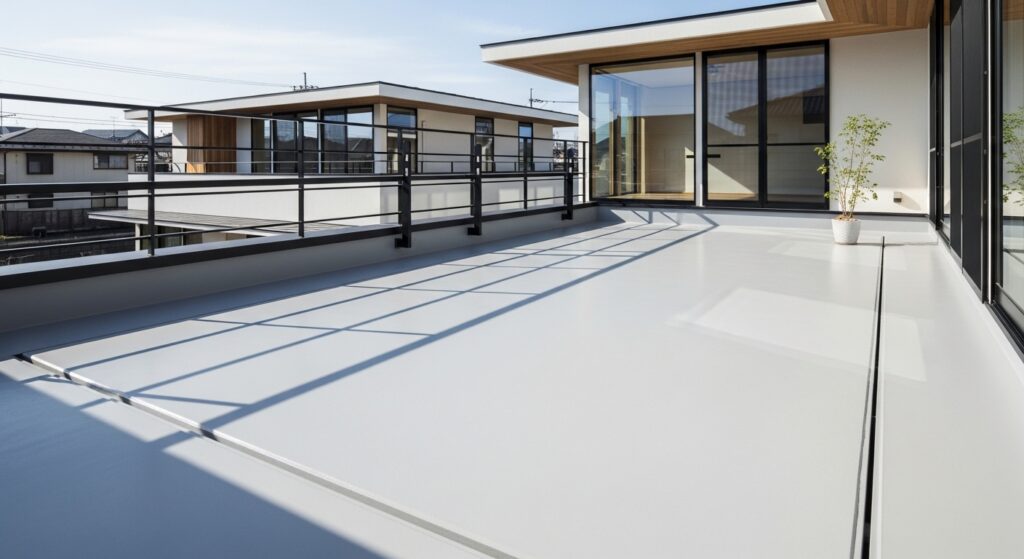 防水工事後にきれいになったベランダのイメージ