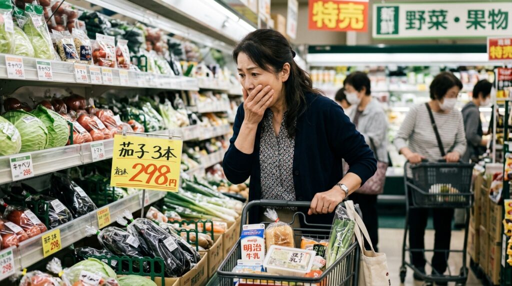 物価上昇に驚く主婦