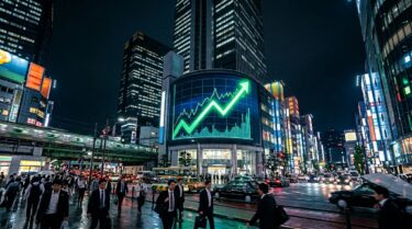 日経平均株価が上昇しているイメージ