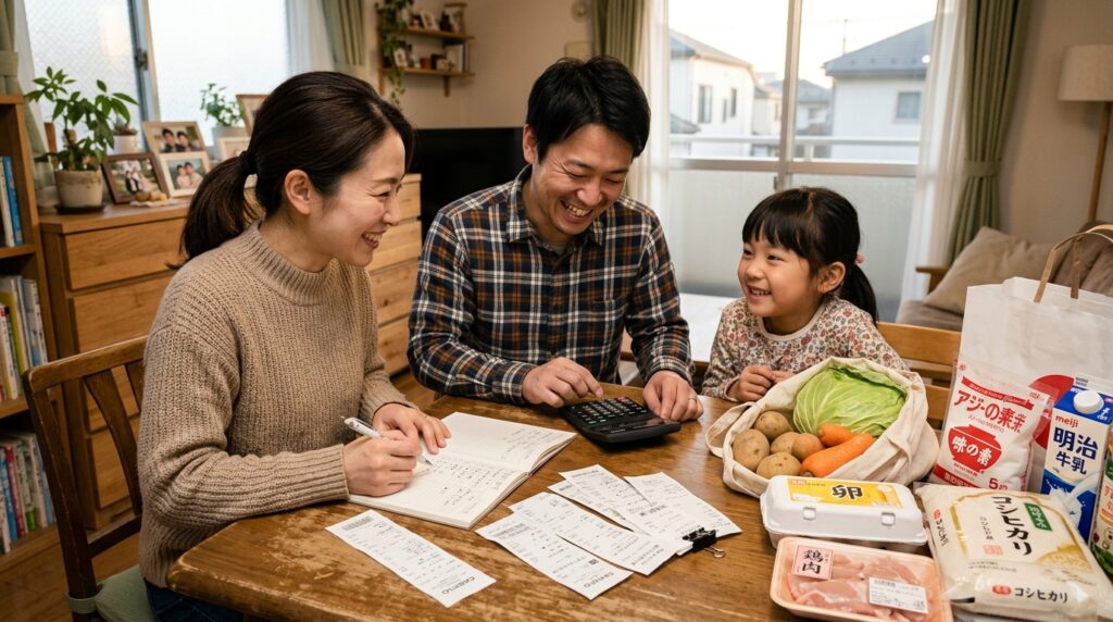 賢く節約する家族のイメージ