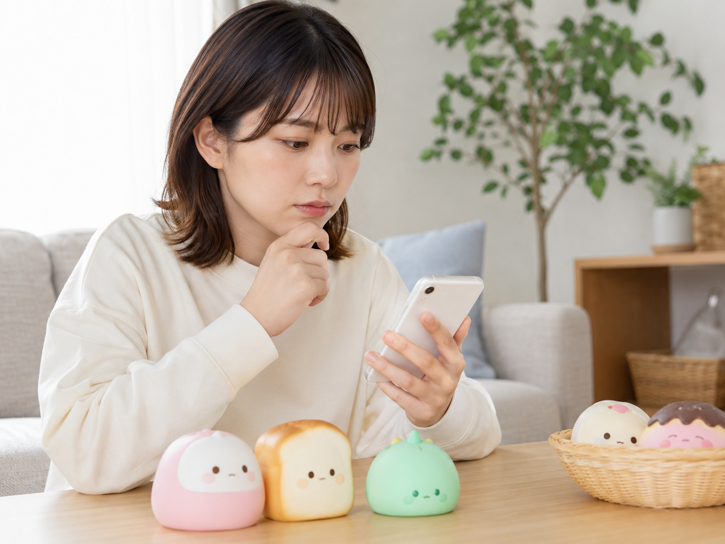 スクイーズについてよくある質問をスマホで確認するイメージ