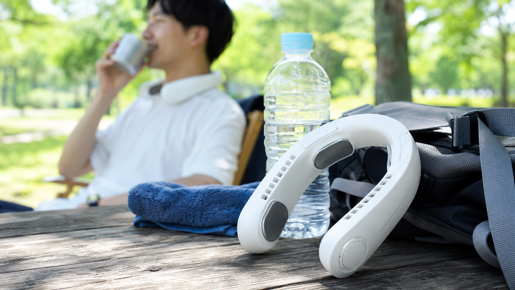 電動ネッククーラーの使用イメージ