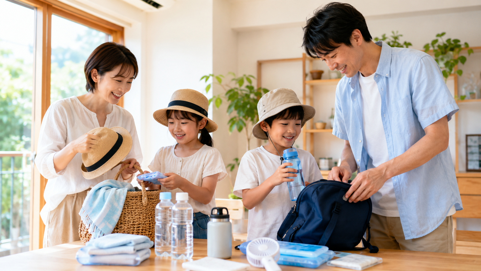 熱中症保険と暑さ対策を組み合わせるイメージ