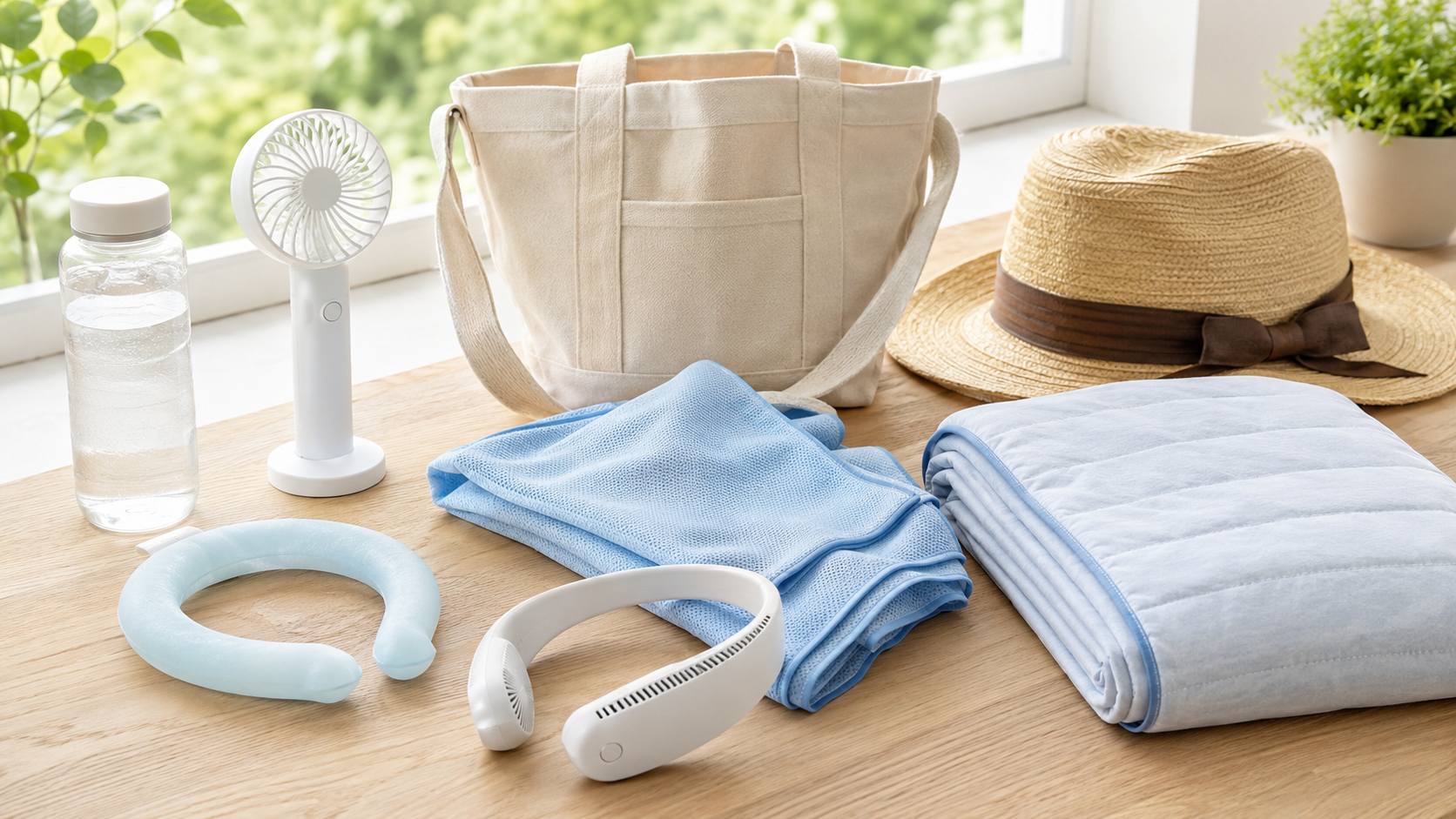 夏の涼感グッズの準備セット