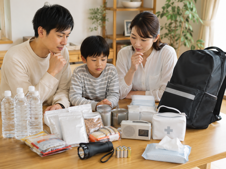 災害時になくて困ったものを見直す防災備蓄のイメージ