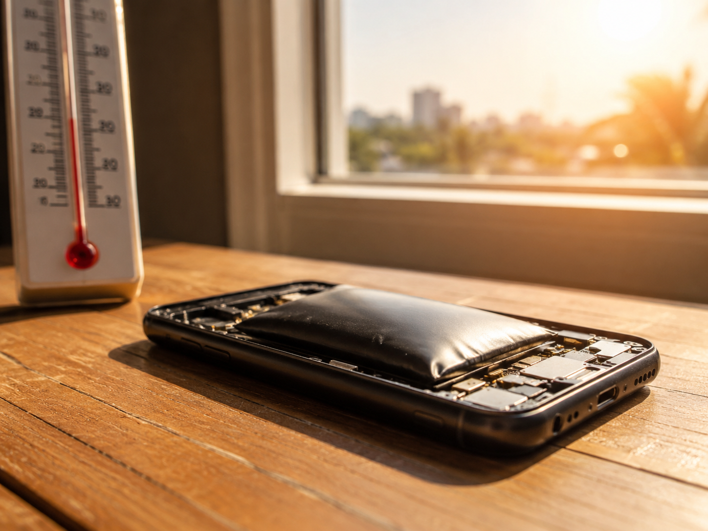 夏にモバイルバッテリー事故が増える理由を確認するイメージ