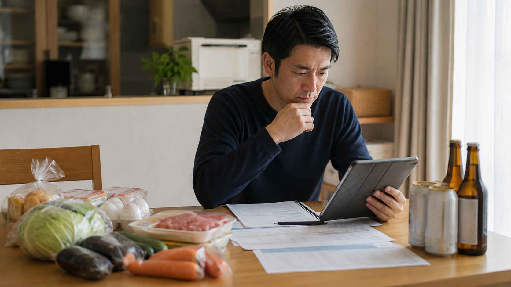 ビール減税と食料品消費税の動きを確認するイメージ