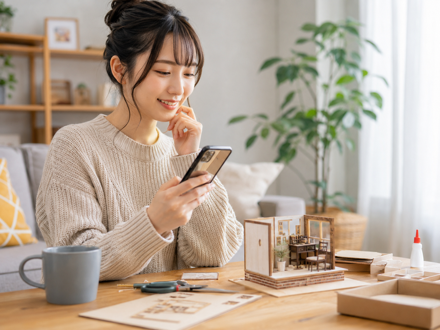 つくるんですについてスマホで調べるイメージ