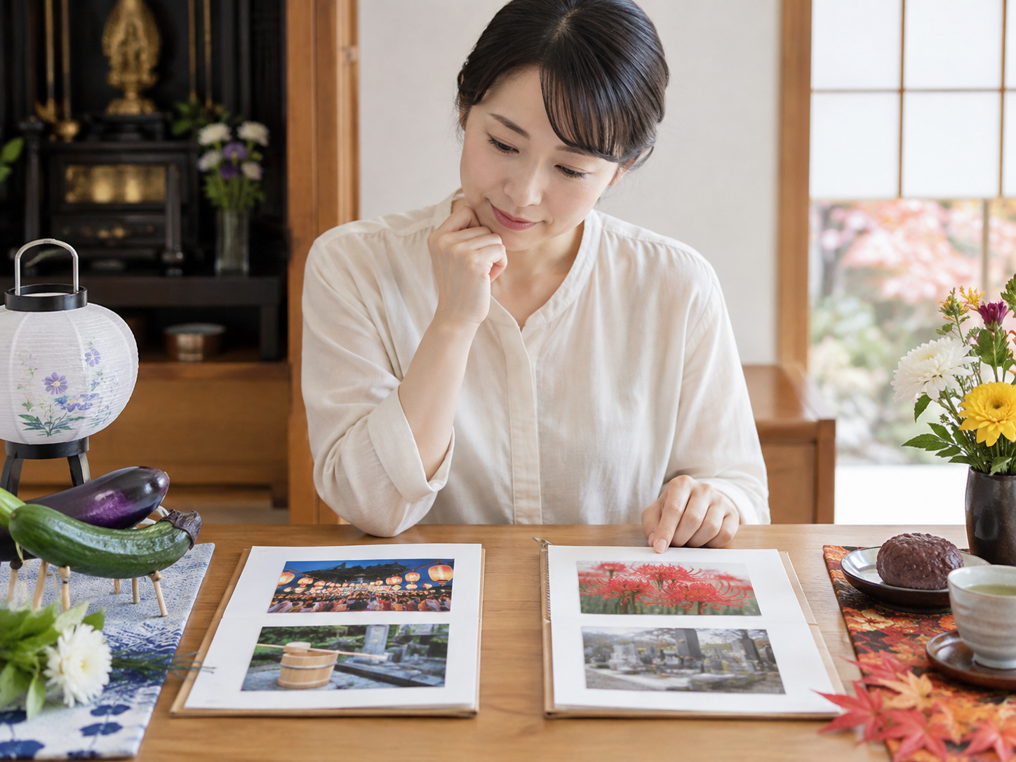 お盆とお彼岸の違いを確認するイメージ